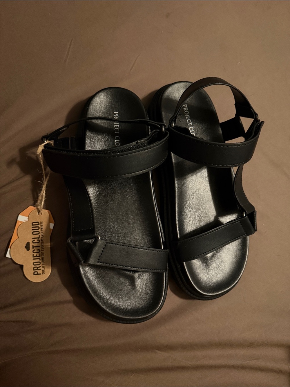 Project Cloud Black Women's Sport Sandals with Adjustable Straps